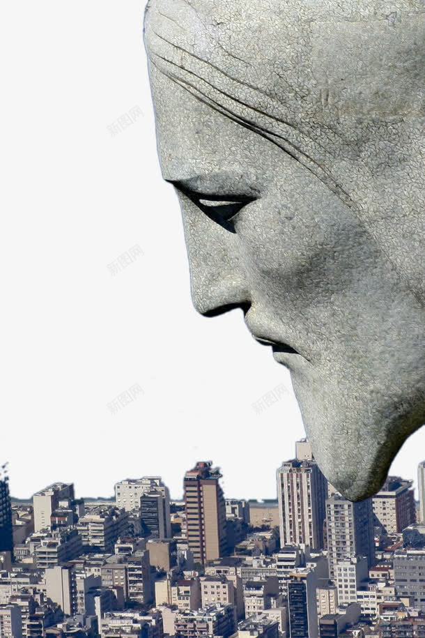 巴西里约热内卢巨型耶稣像与城市png免抠素材_新图网 https://ixintu.com 基督巨像 巴西 旅游 里约热内卢