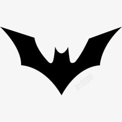凸起带有凸起的翅膀的蝙蝠图标高清图片