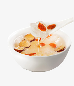 软糯团子独特口味的银耳汤高清图片