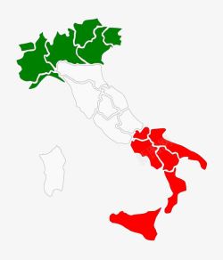 地图剪影意大利地图高清图片