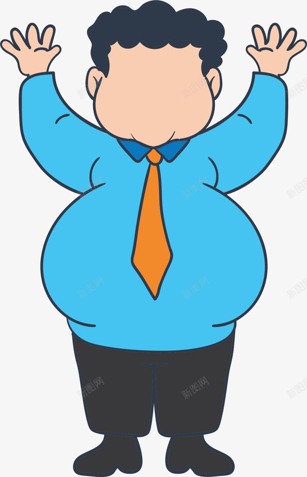 蓝衣大肚子卡通男人png免抠素材_新图网 https://ixintu.com 世界肥胖日 体重 健康 大肚子 微胖男人 肥胖的危害 胖子 蓝衣男人
