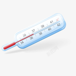 健康指标记录手绘医疗行业温度计矢量图高清图片