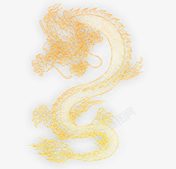 金色中国风巨龙装饰图案素材