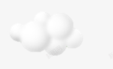 白色云朵png免抠素材_新图网 https://ixintu.com 一朵云 白色的云 立体