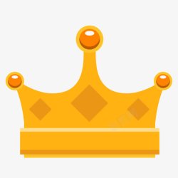 扁平化王冠卡通扁平化金色的王冠矢量图高清图片