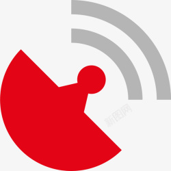 移动网络监视器红色扁平wifi卫星高清图片