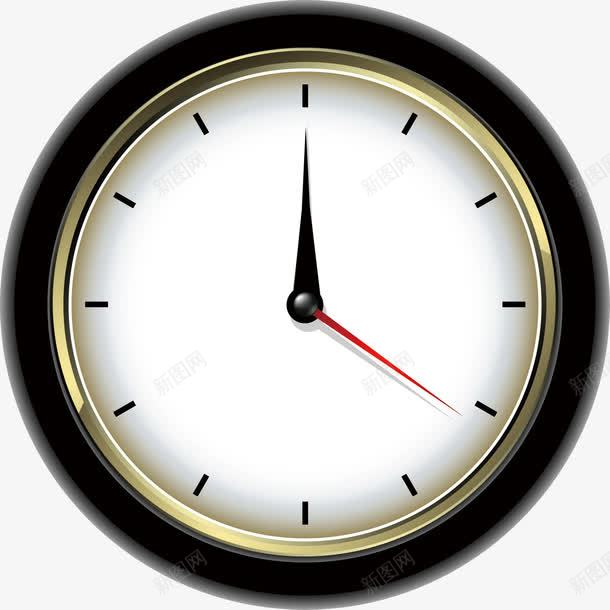 黑色边框圆形时钟png免抠素材_新图网 https://ixintu.com 刻度 手绘图 指针 时钟 时间 钟表 黑色时钟