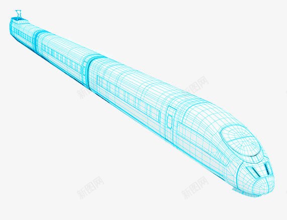 科技轻轨png免抠素材_新图网 https://ixintu.com 动车 网格图 轻轨 高速