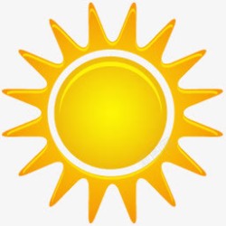 简洁太阳图标天气预报晴天太阳图标高清图片