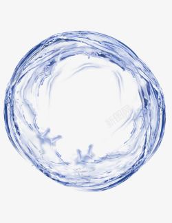 蓝色水珠形状圆形效果素材