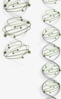 绿色的螺旋DNA素材