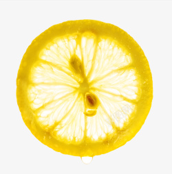 一片柠檬柠檬片特写高清图片