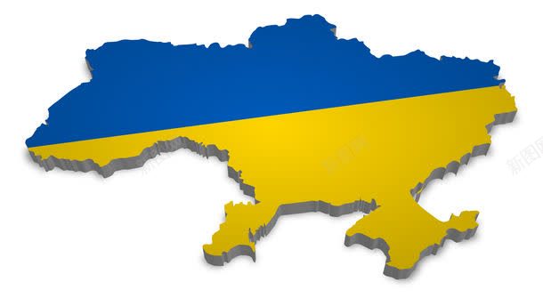 乌克兰立体地图背景