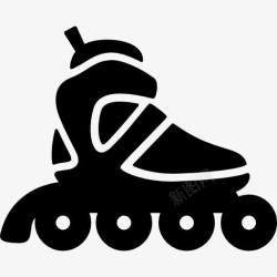 滚轴熘冰鞋线的溜冰鞋图标高清图片