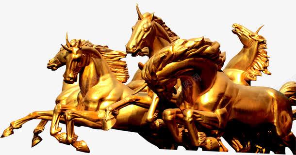 金色马雕像png免抠素材_新图网 https://ixintu.com 战斗 拍摄 铜像 雕刻