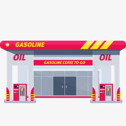 汽车内部结构图卡通加油站高清图片
