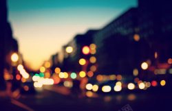 汽车行驶模煳背景图片城市光斑模糊街头大图背景片高清图片