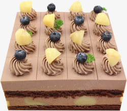 蓝莓巧克力蛋糕栗子巧克力慕斯高清图片