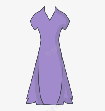 紫色裙子可爱服饰图标图标