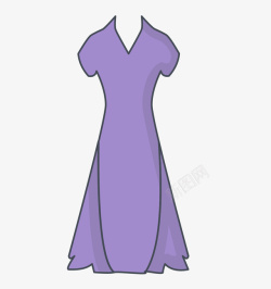 可爱v紫色裙子可爱服饰图标高清图片