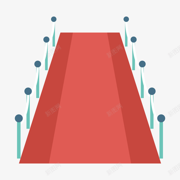 红色地毯舞台元素矢量图ai免抠素材_新图网 https://ixintu.com 卡通插画 地毯 扁平化 栏杆 红色 舞台 走秀 矢量图