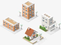 模型城市立体房屋模型高清图片