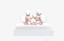 婴儿床垫罩白色床垫高清图片