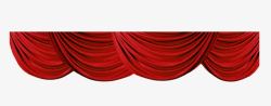 半圆形装饰红色半圆形舞台装饰布帘帘头高清图片