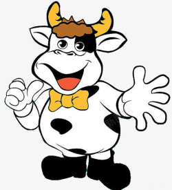 牛奶广告装饰卡通奶牛乳牛吉祥物高清图片