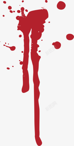 逼真的血迹笔刷流淌的血液矢量图高清图片
