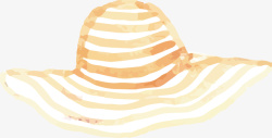 小图标免费PNG下载清凉夏日小元素手绘水彩太阳帽矢矢量图图标高清图片