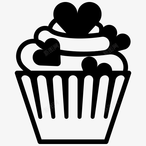 简笔蛋糕图标png_新图网 https://ixintu.com 一块 卡通 手绘 爱心 简图 简笔 蛋糕 黑色