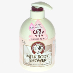 婴儿沐浴大瓶韩国牛奶沐浴露高清图片