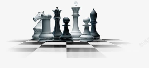 国际象棋png免抠素材_新图网 https://ixintu.com 下棋 智力游戏 骑士 黑白棋