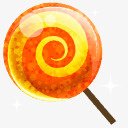 糖果棒棒糖橙色可爱的图标图标