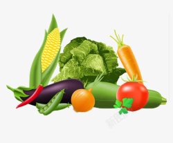 营养搭配PNG矢量图健康美味的蔬菜高清图片