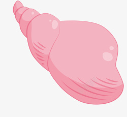 贝壳类生物粉色的海螺壳矢量图高清图片