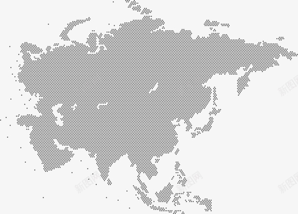 灰色波点亚洲地图矢量图ai免抠素材_新图网 https://ixintu.com 亚洲 亚洲地图 地图 灰色地图 灰色波点 矢量png 矢量图