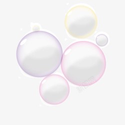 彩色透明三维气泡素材
