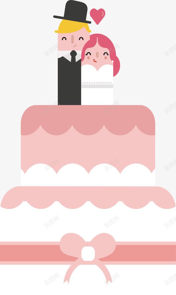 甜蜜的婚礼蛋糕png免抠素材_新图网 https://ixintu.com 奶油蛋糕 婚礼蛋糕 浪漫蛋糕 粉红色