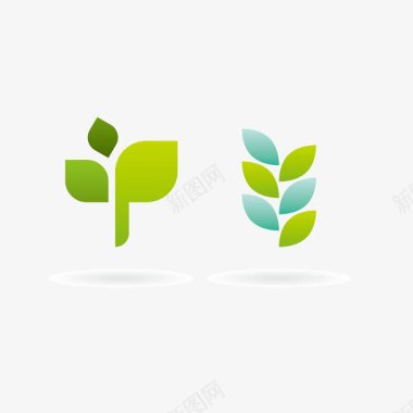 环保树叶logo图标图标