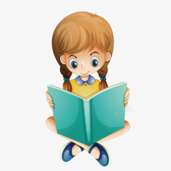 国际气象节看书的小女孩高清图片