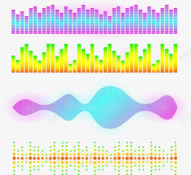 炫彩调音台波纹png免抠素材_新图网 https://ixintu.com 声波 渐变色 炫彩波纹 矢量素材 调音台音效图 调音波纹 酒吧DJ 音效调节图