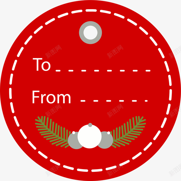 红色圣诞球圆形标签png免抠素材_新图网 https://ixintu.com 吊牌 圆形标志 圣诞快乐 圣诞球 圣诞节 挂牌 红色标签