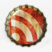 生锈的复古铁盆啤酒瓶盖饲料RSS旧瓶冠高清图片