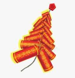 新年物品矢量图红色鞭炮上的祝福高清图片