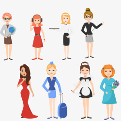 空姐服务各行业的女性高清图片