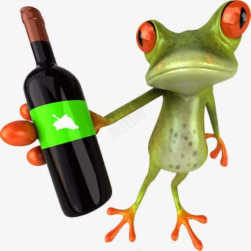 创意png免抠素材_新图网 https://ixintu.com 分享 创意 动物 包装 合成 图片素材 展现 展示 想象 玻璃瓶 瓶子 自然地理 设计 酒 酒瓶 青蛙