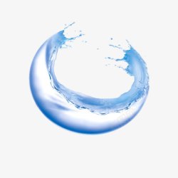 蓝色水汽圆弧球形水珠元素高清图片