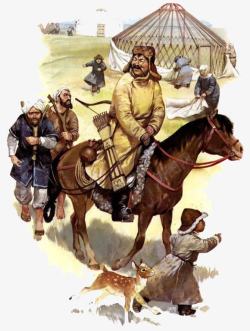 蒙古古代游牧士兵素材